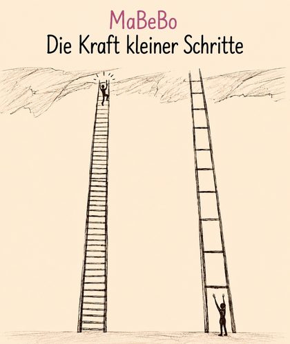 MaBeBo Illustration mit Leitern zur Kraft kleiner Schritte.
